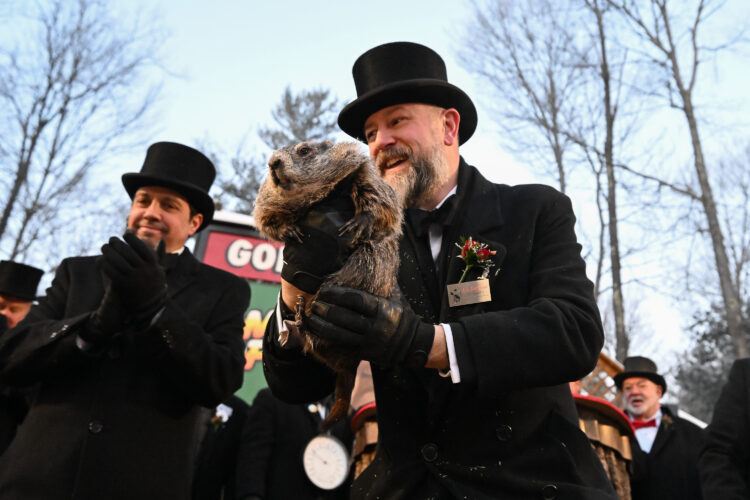 Groundhog predicts 6 more weeks of wintry weather